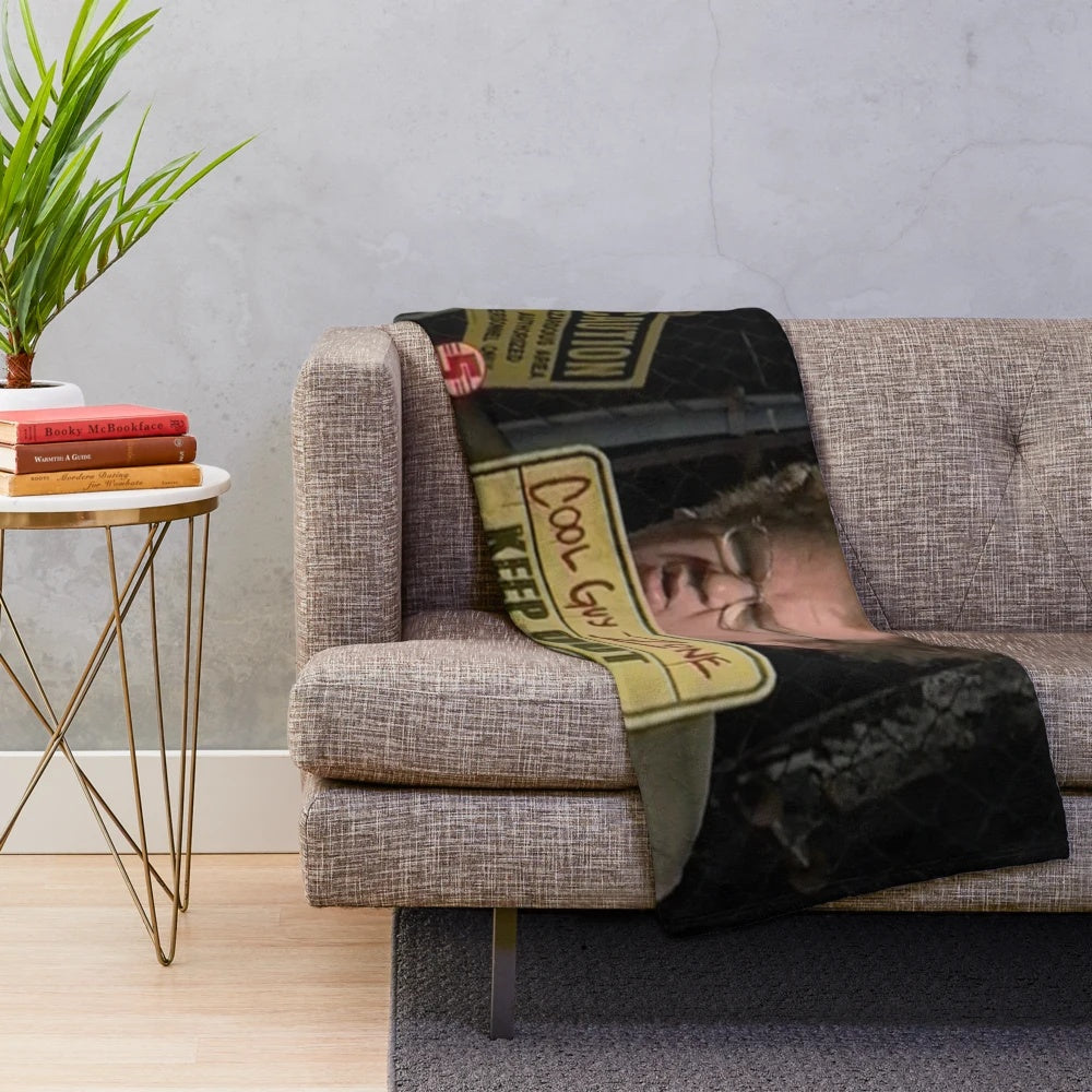 Dr. Steve Brule inspired plush blanket with colorful design