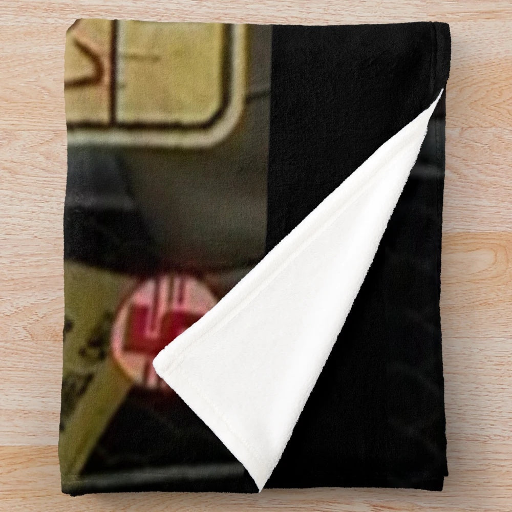 Dr. Steve Brule inspired plush blanket with colorful design