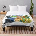 Wings of Fire inspired plush blanket with fantasy dragon design