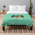Cozy dragon plush blanket with mythical creature design