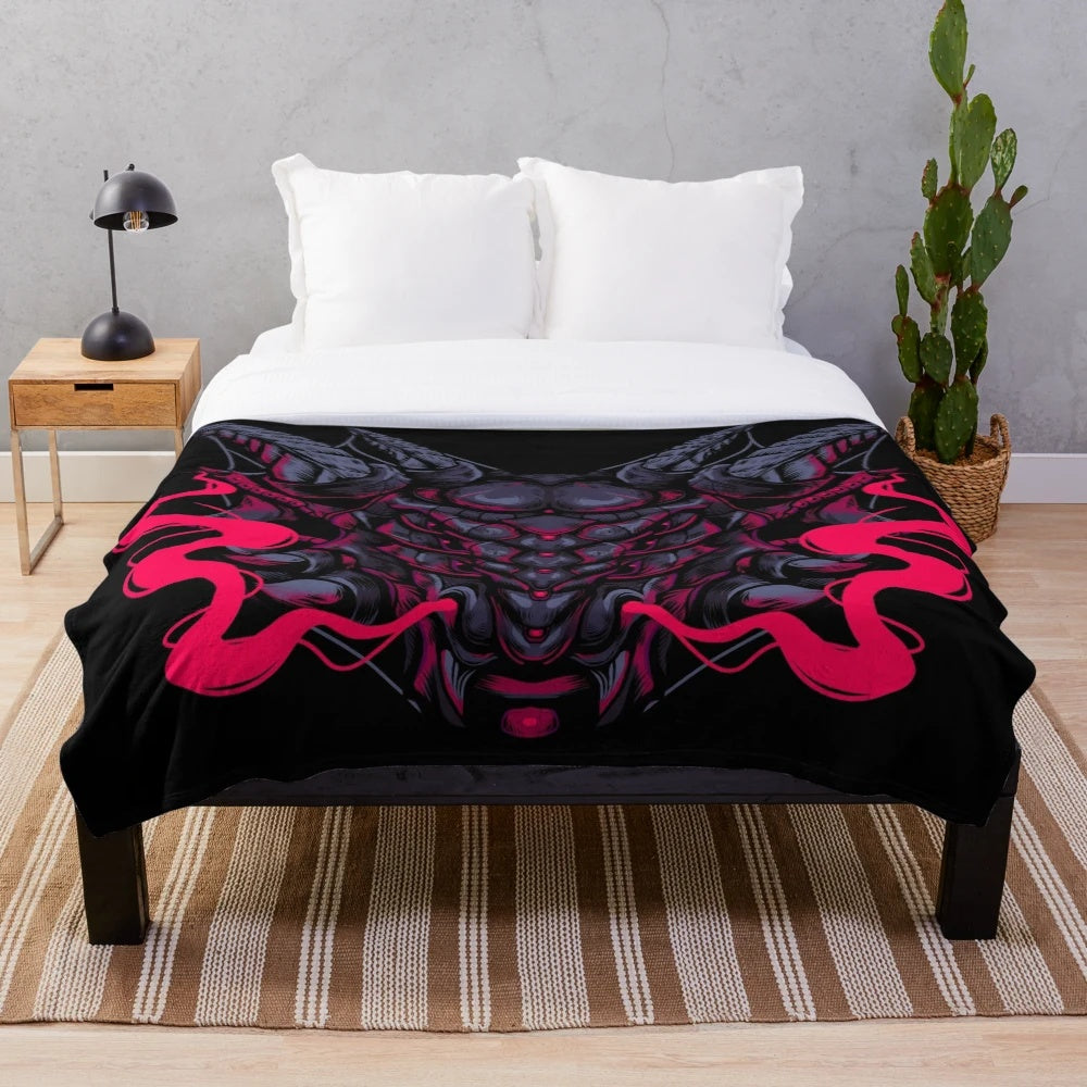 Dragon plush blanket with soft, warm fabric