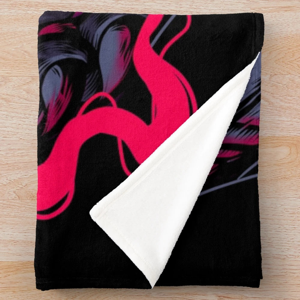 Dragon plush blanket with soft, warm fabric
