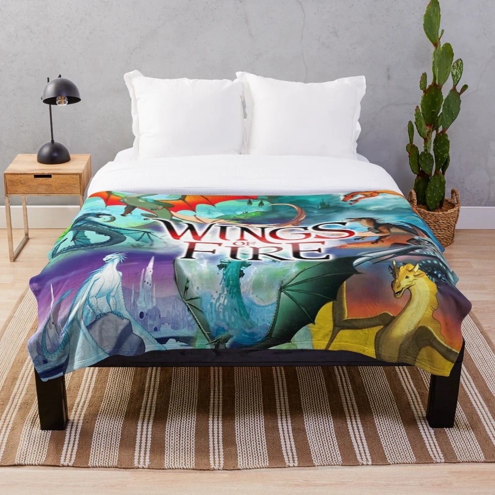 Soft dragon-themed plush blanket inspired by the Wing of Fire book series