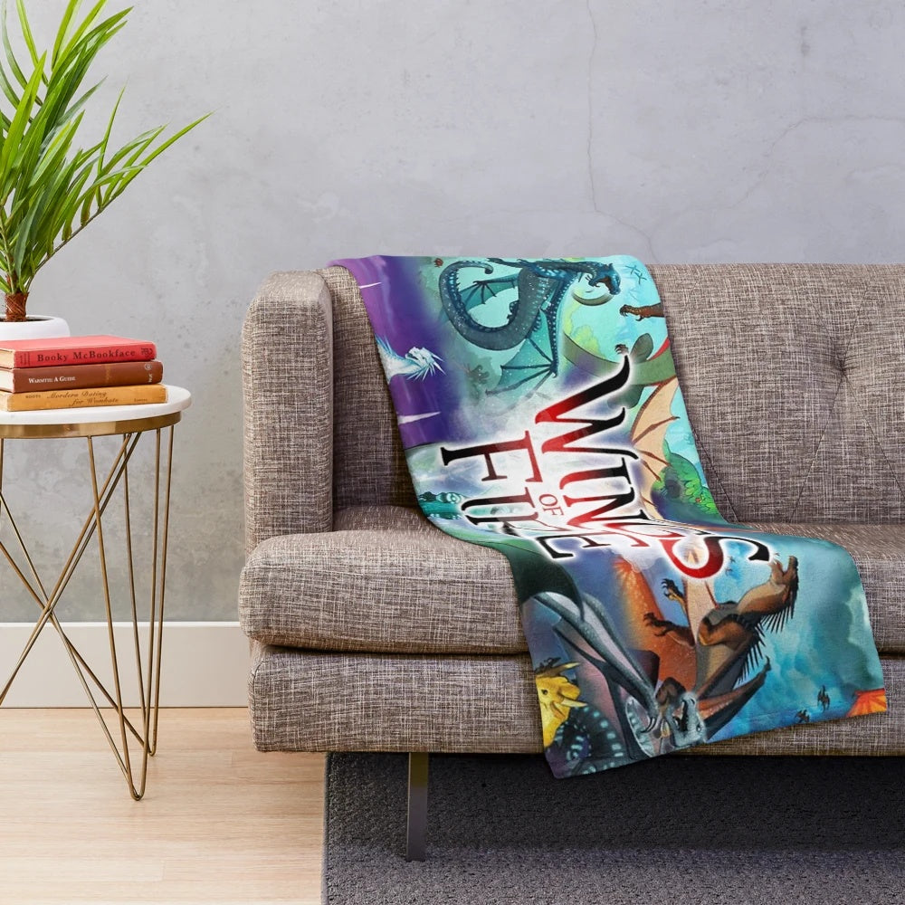 Soft dragon-themed plush blanket inspired by the Wing of Fire book series