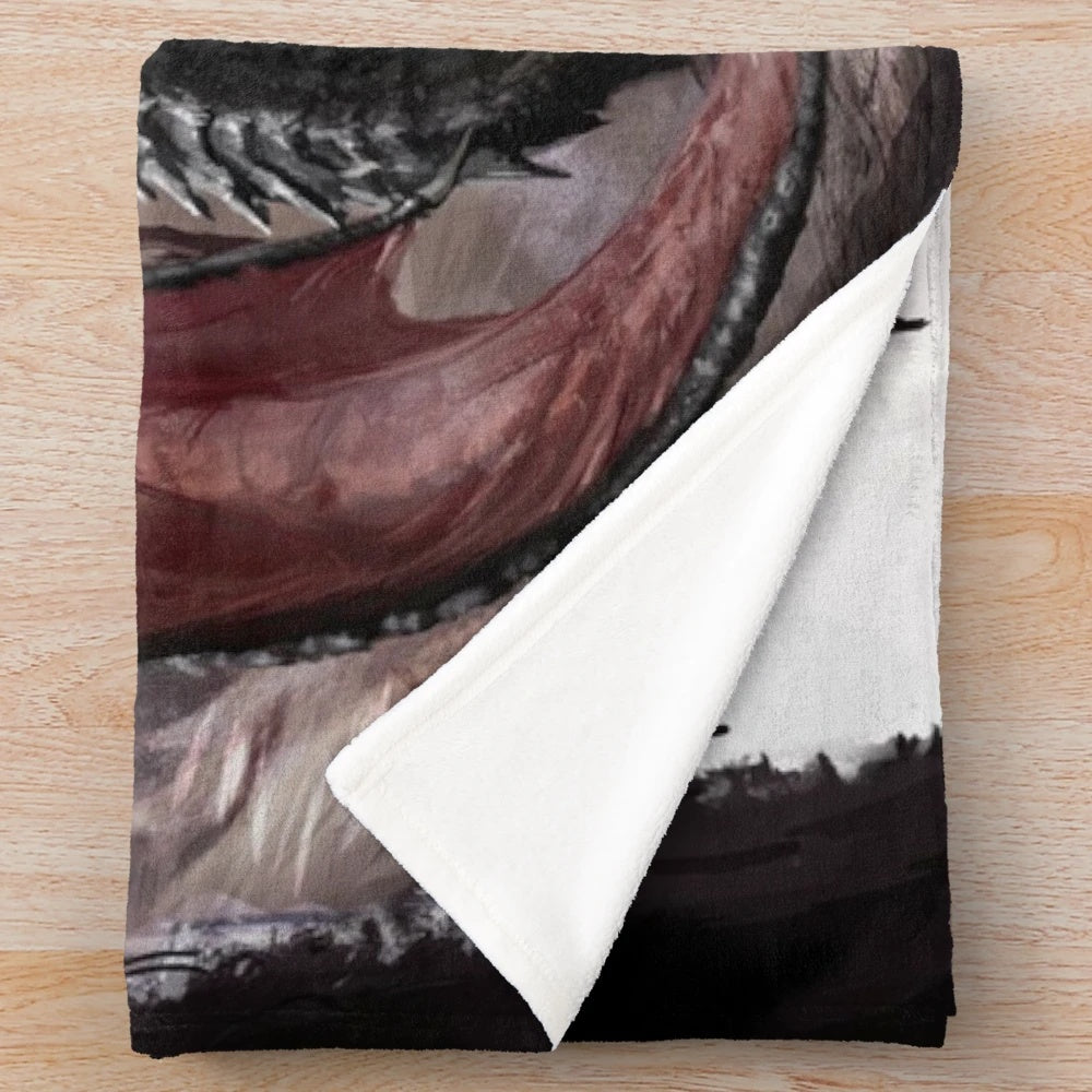 Dragon plush blanket with a mystical and fantasy design
