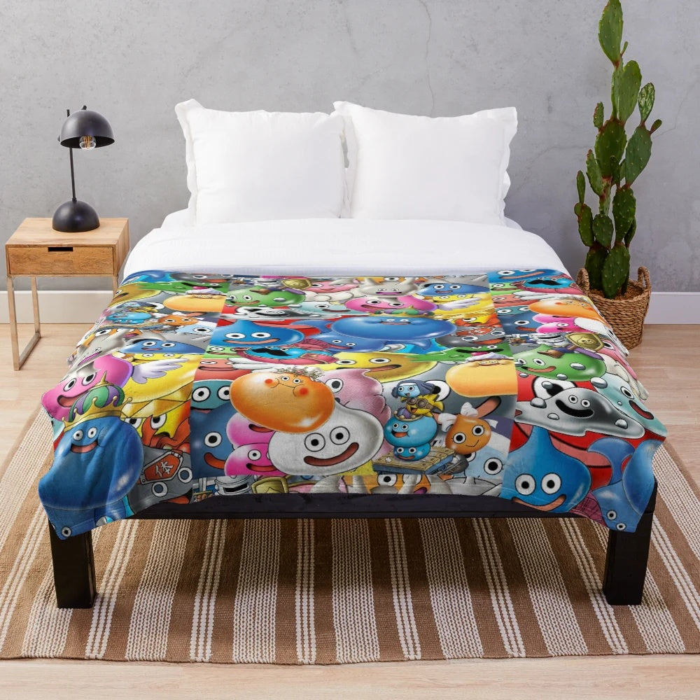 Dragon Quest Slimes Plush Blanket