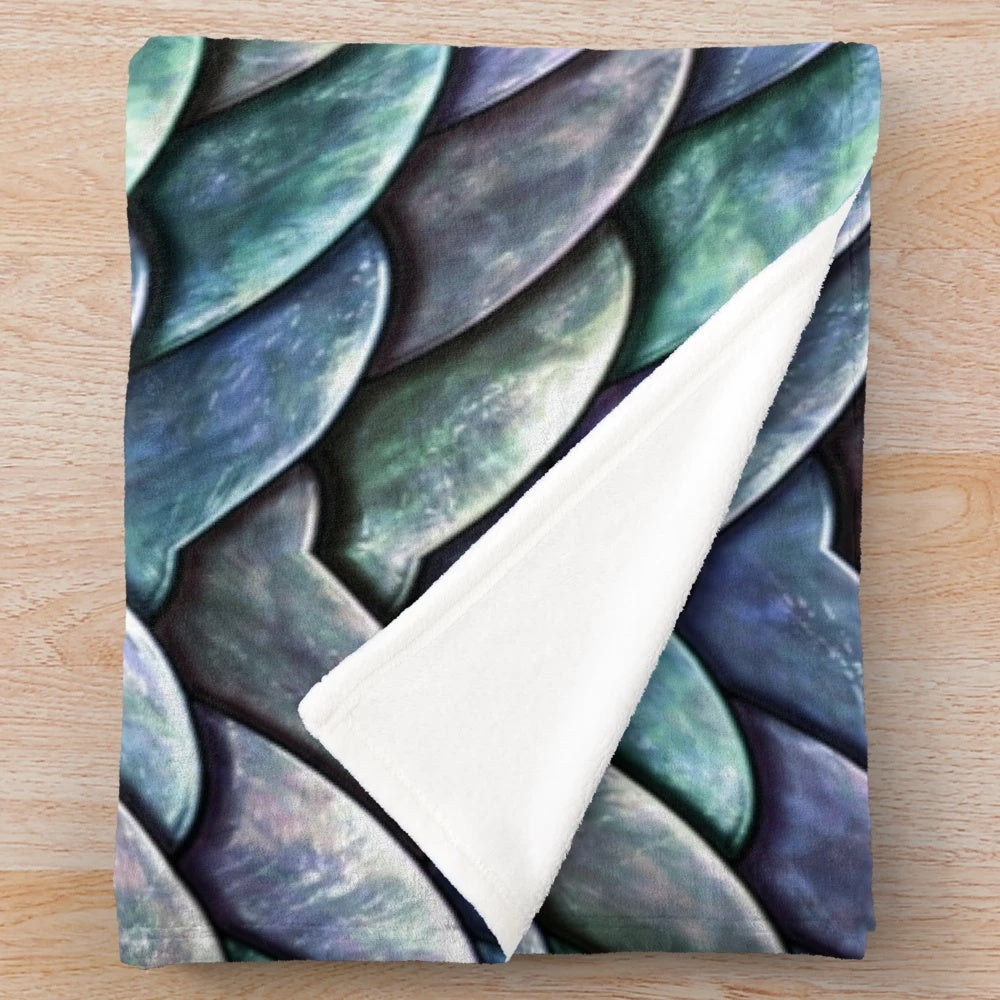 Dragon scales plush blanket with realistic 3D textured design