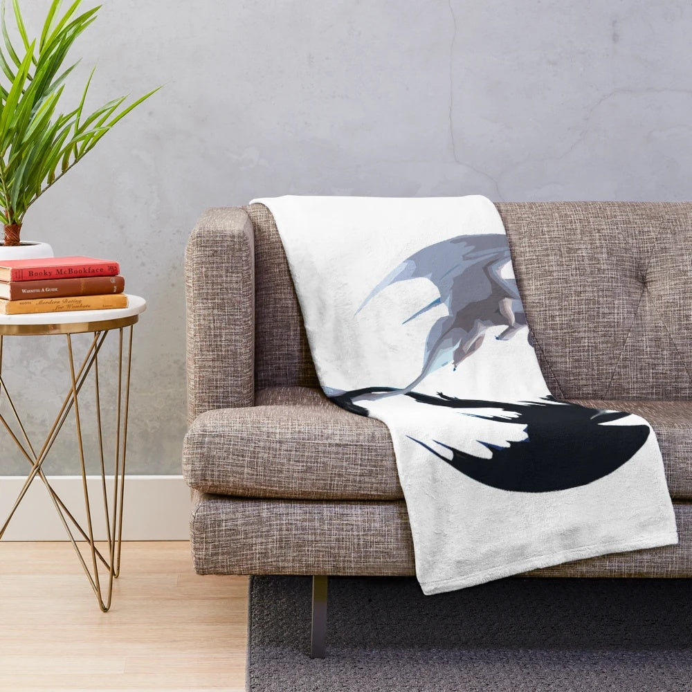Toothless and Light Fury themed plush blanket