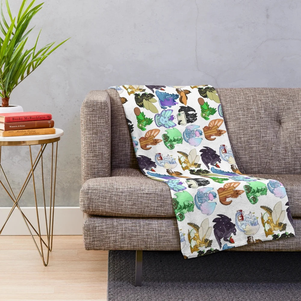 Soft and snuggly plush blanket featuring the beloved characters from the Wings of Fire book series