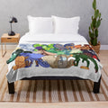 Plush blanket featuring dragon artwork inspired by the Wings of Fire book series