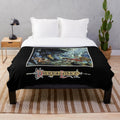Dragonlance inspired plush blanket with classic fantasy design