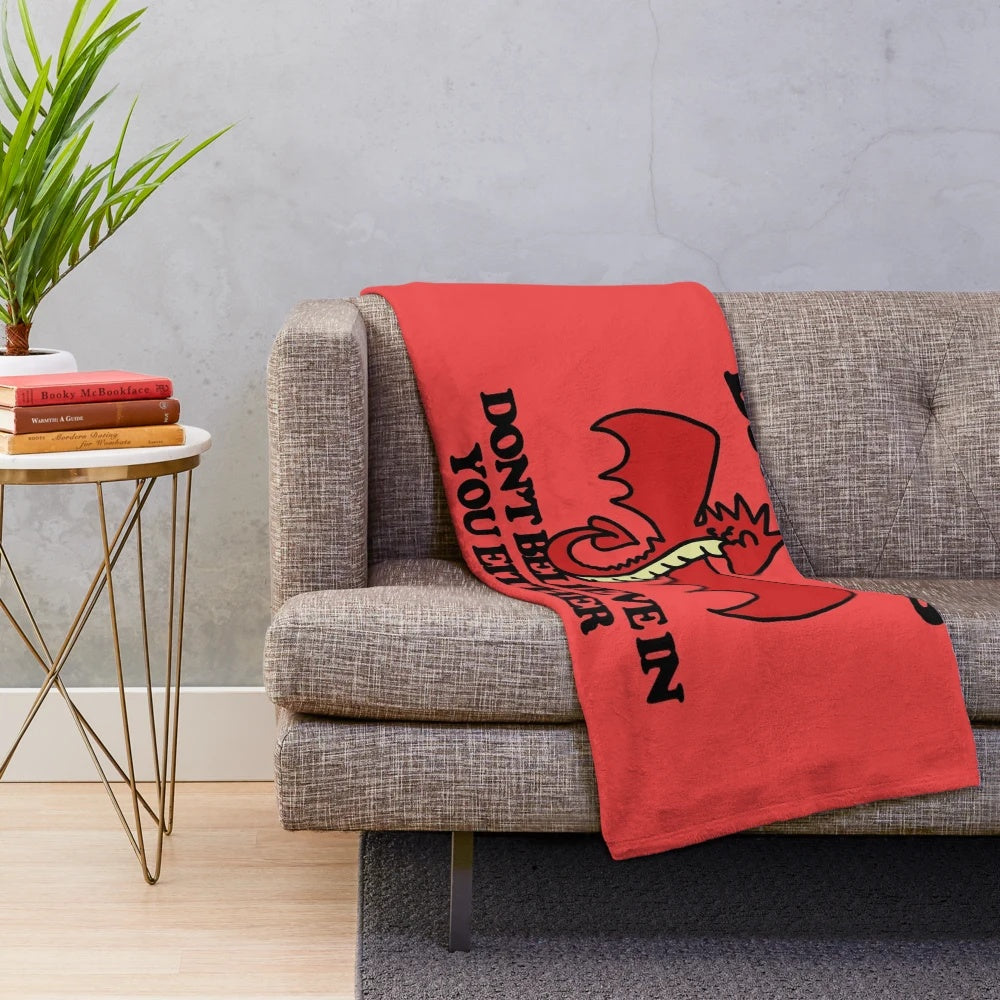 Cozy dragons plush blanket for nerdy and geeky fans