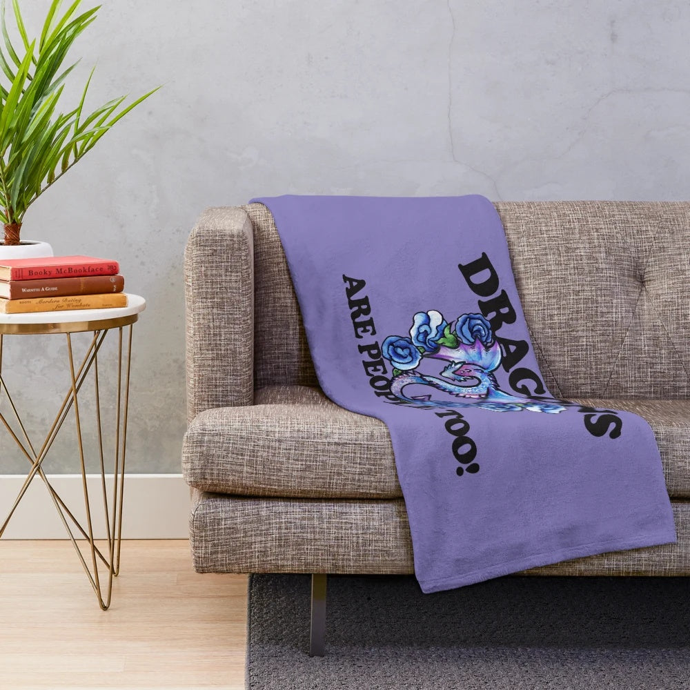Soft and cozy plush blanket with a dragon design for fantasy and mythical creature enthusiasts