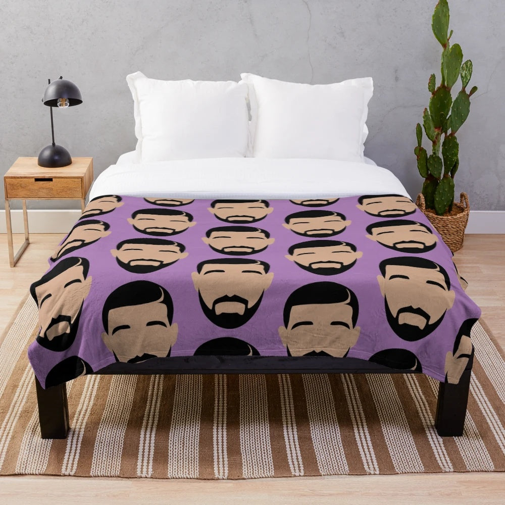 Drake-inspired plush blanket featuring soft, high-quality materials