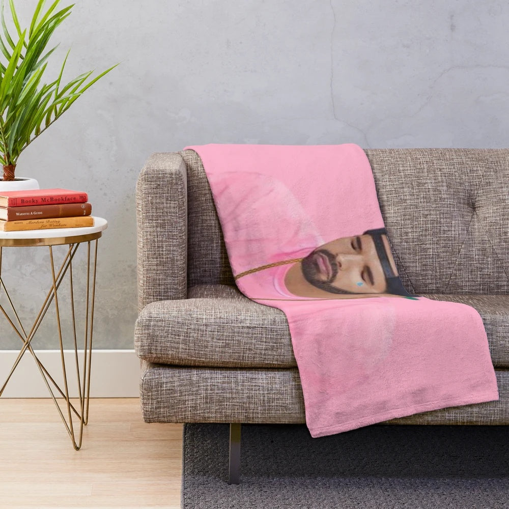 Drake-inspired plush blanket with soft, comfortable design