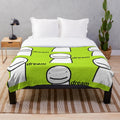 Soft and plush green blanket with dream-inspired design for Minecraft enthusiasts