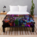 Dream SMP-inspired black anime plush blanket