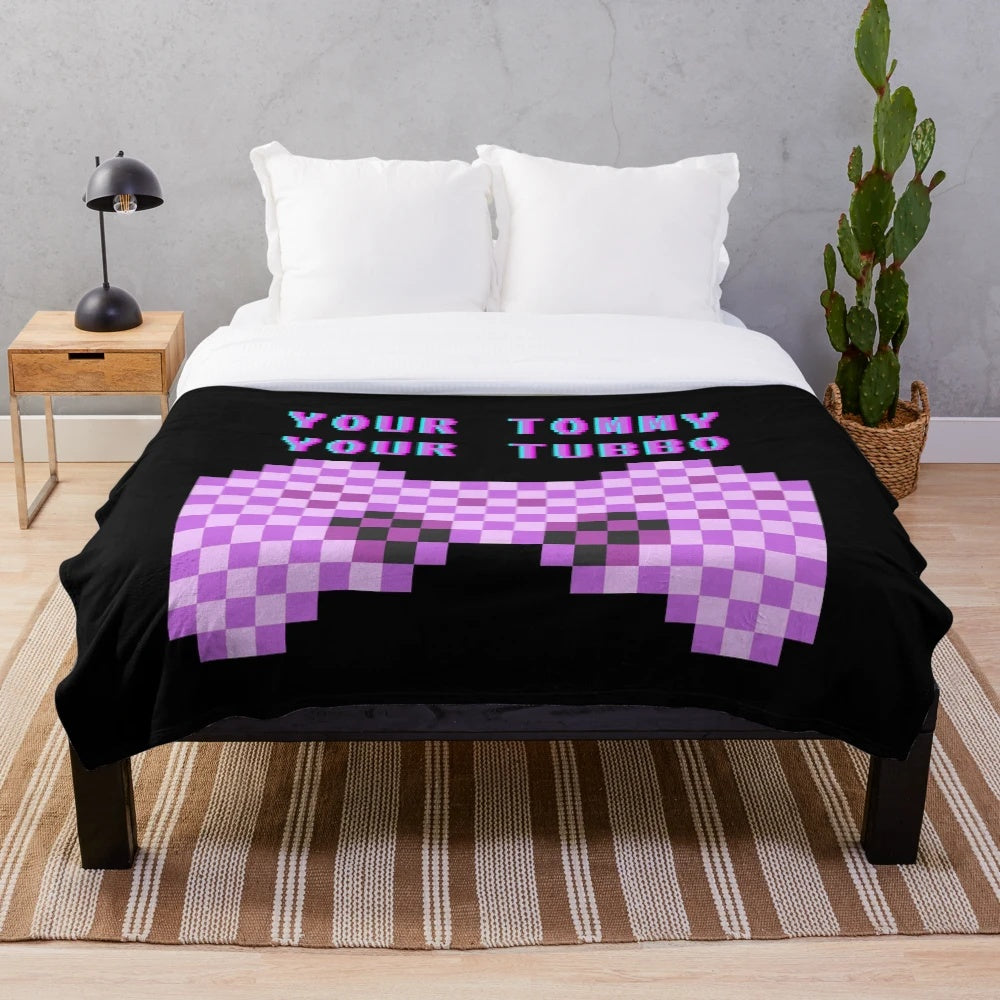 Dream SMP inspired plush blanket featuring Tommy and Tubbo characters