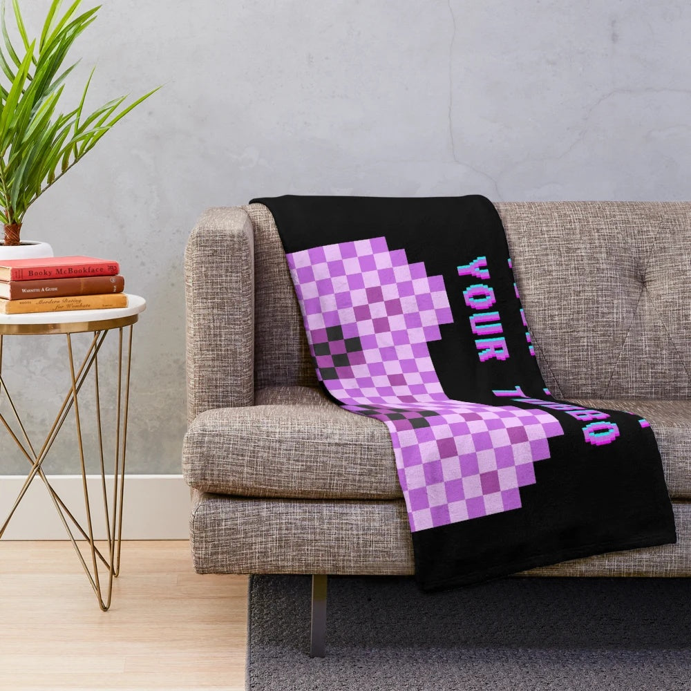Dream SMP inspired plush blanket featuring Tommy and Tubbo characters