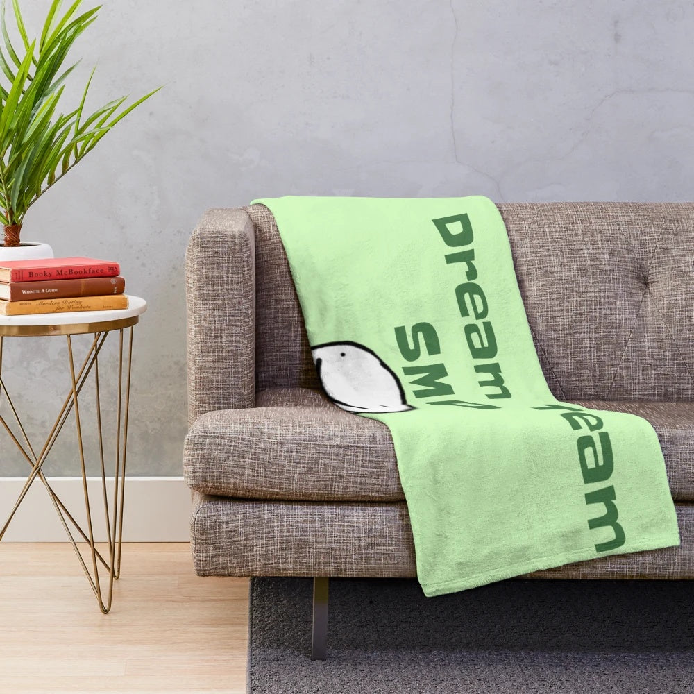 Dream Team SMP-inspired plush blanket in green