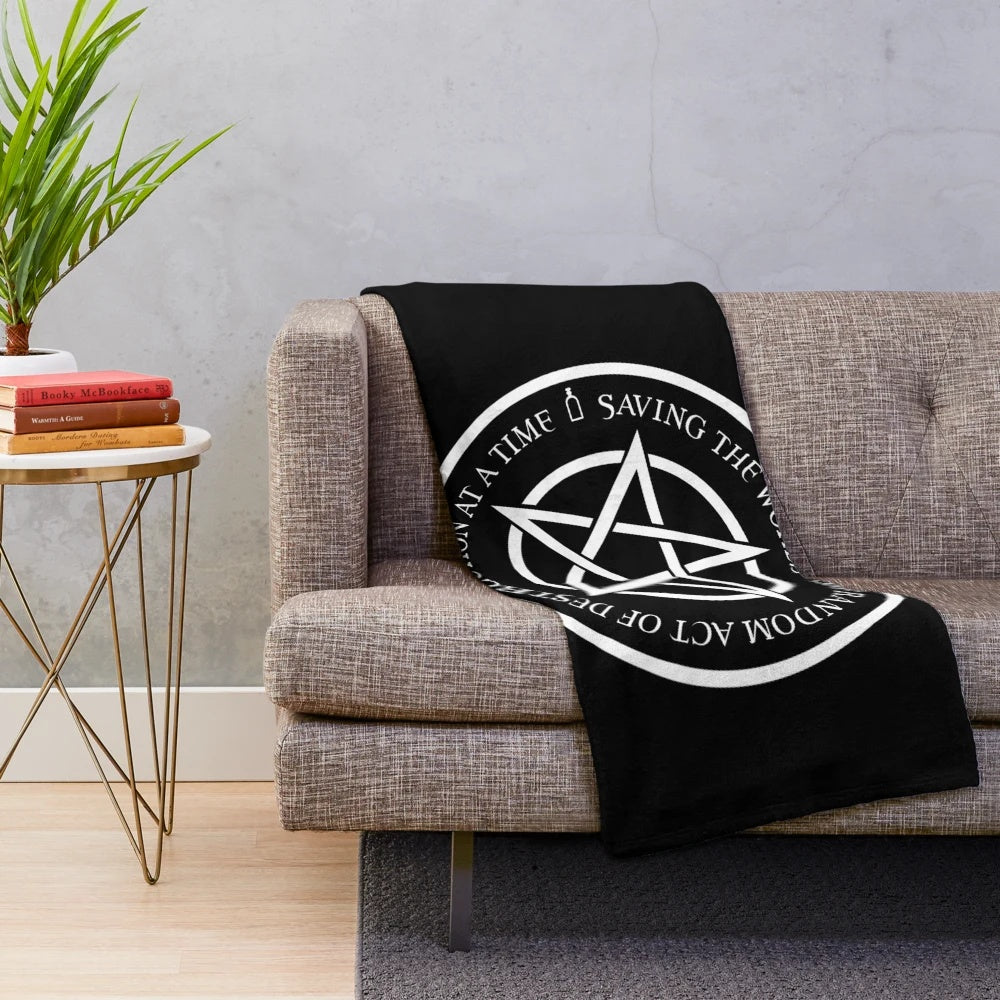Dresden Files inspired plush blanket featuring the wizard Harry Dresden
