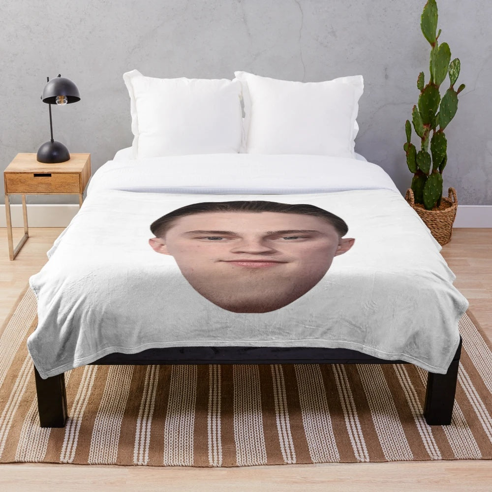 Soft and snuggly plush blanket featuring Drew Starkey's likeness