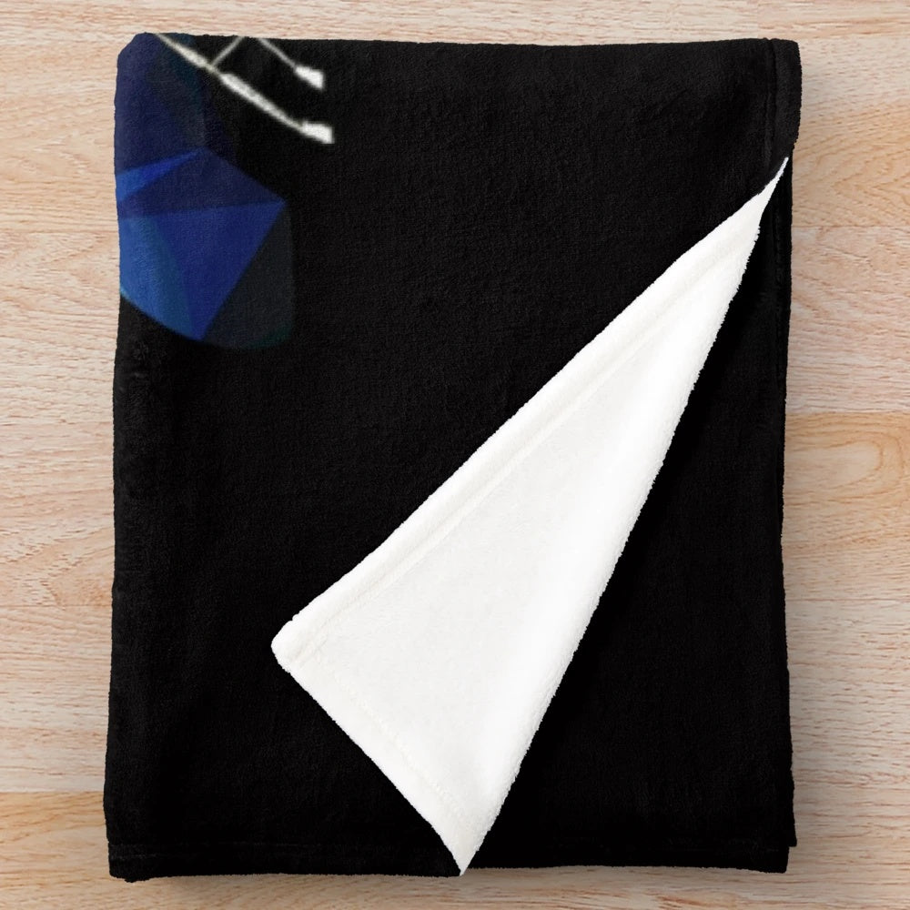 Plush blanket with drumming and musical design