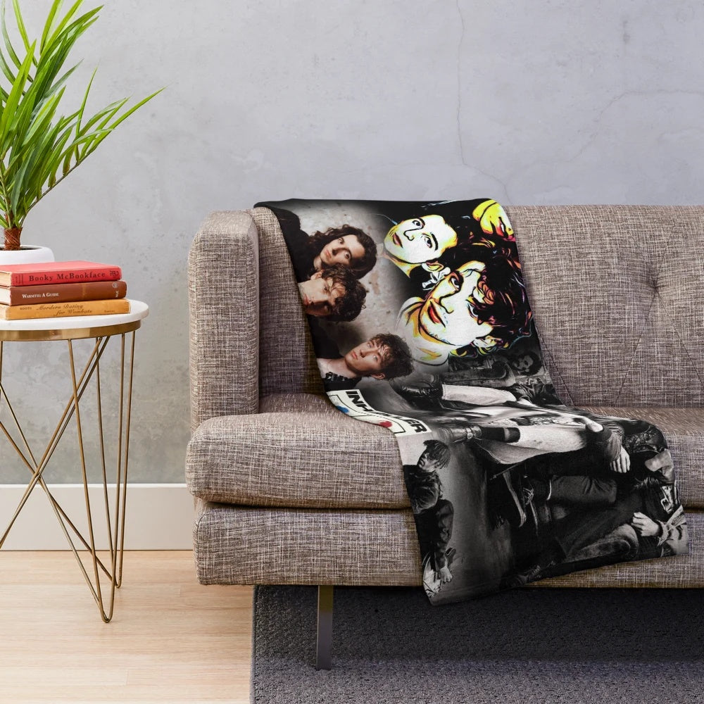 Soft and plush Dublin band-themed blanket featuring the Inhaler band logo