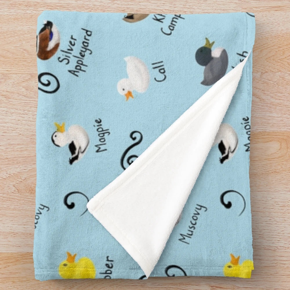 Soft and cuddly duck plush blanket for cozy home decor