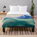 Cozy plush blanket with Dueling Peaks design