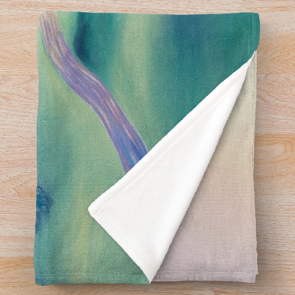 Cozy plush blanket with Dueling Peaks design