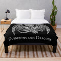 Dungeons and Dragons inspired plush blanket