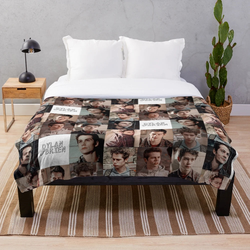 Dylan O'Brien Inspired Plush Blanket