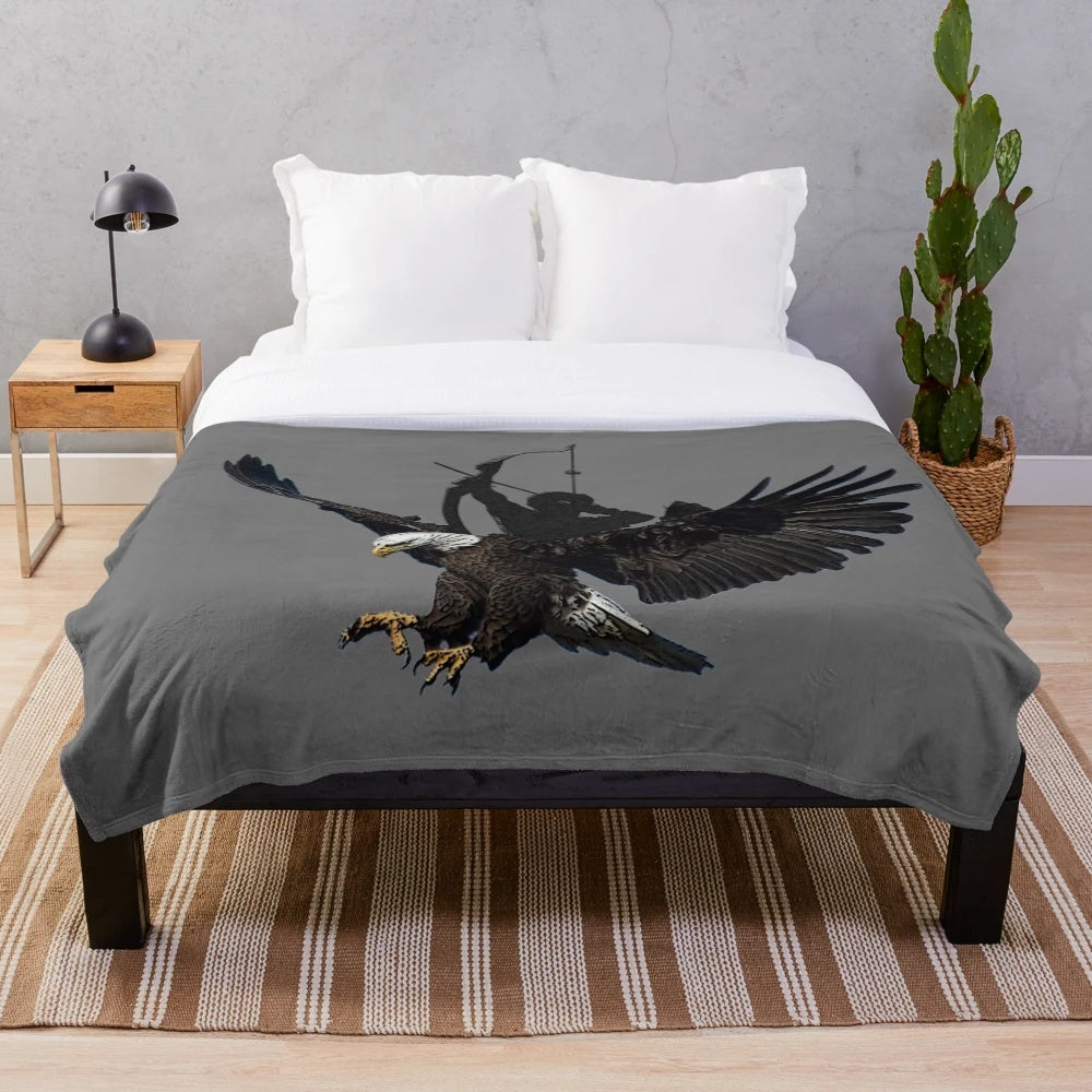 Soft and Warm Eagle Plush Blanket