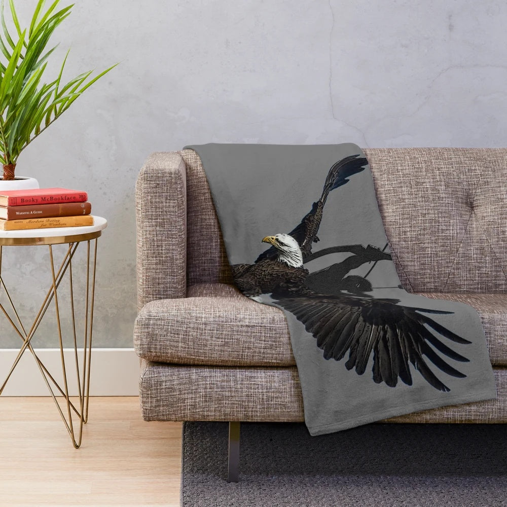Soft and Warm Eagle Plush Blanket
