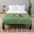 Earth Witch Plush Blanket with Nature and Spiritual Motifs