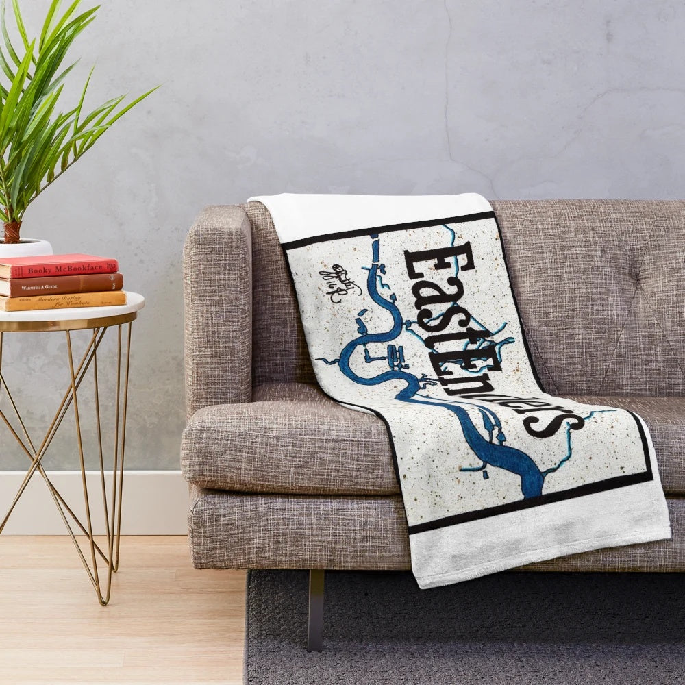 Eastender River themed plush blanket