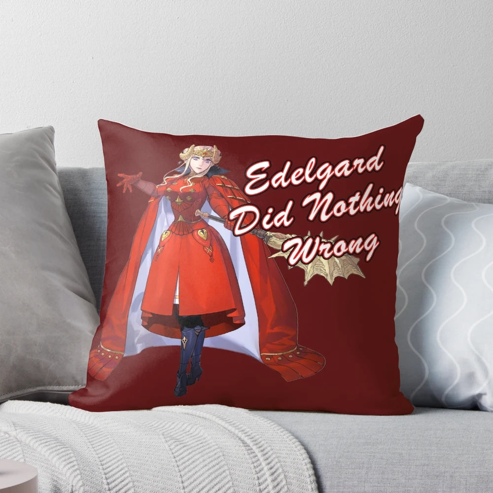 Soft and plush throw pillow featuring the character Edelgard from the video game Fire Emblem: Three Houses