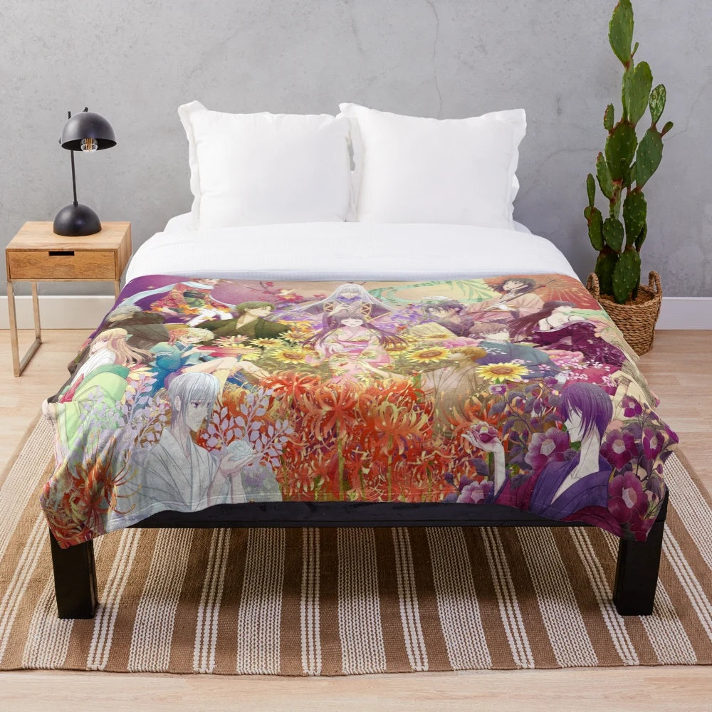 Soft and cuddly plush blanket inspired by the Eden setting from the popular anime Fruits Basket