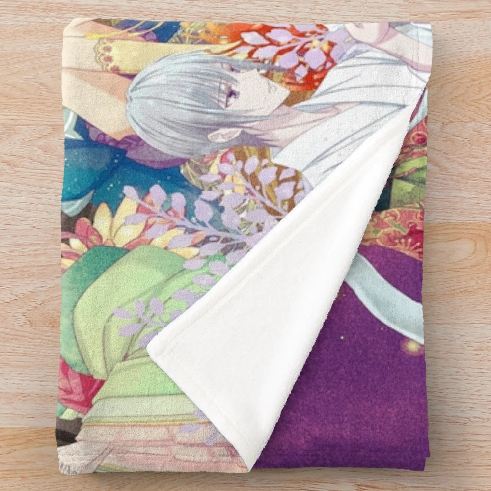 Soft and cuddly plush blanket inspired by the Eden setting from the popular anime Fruits Basket