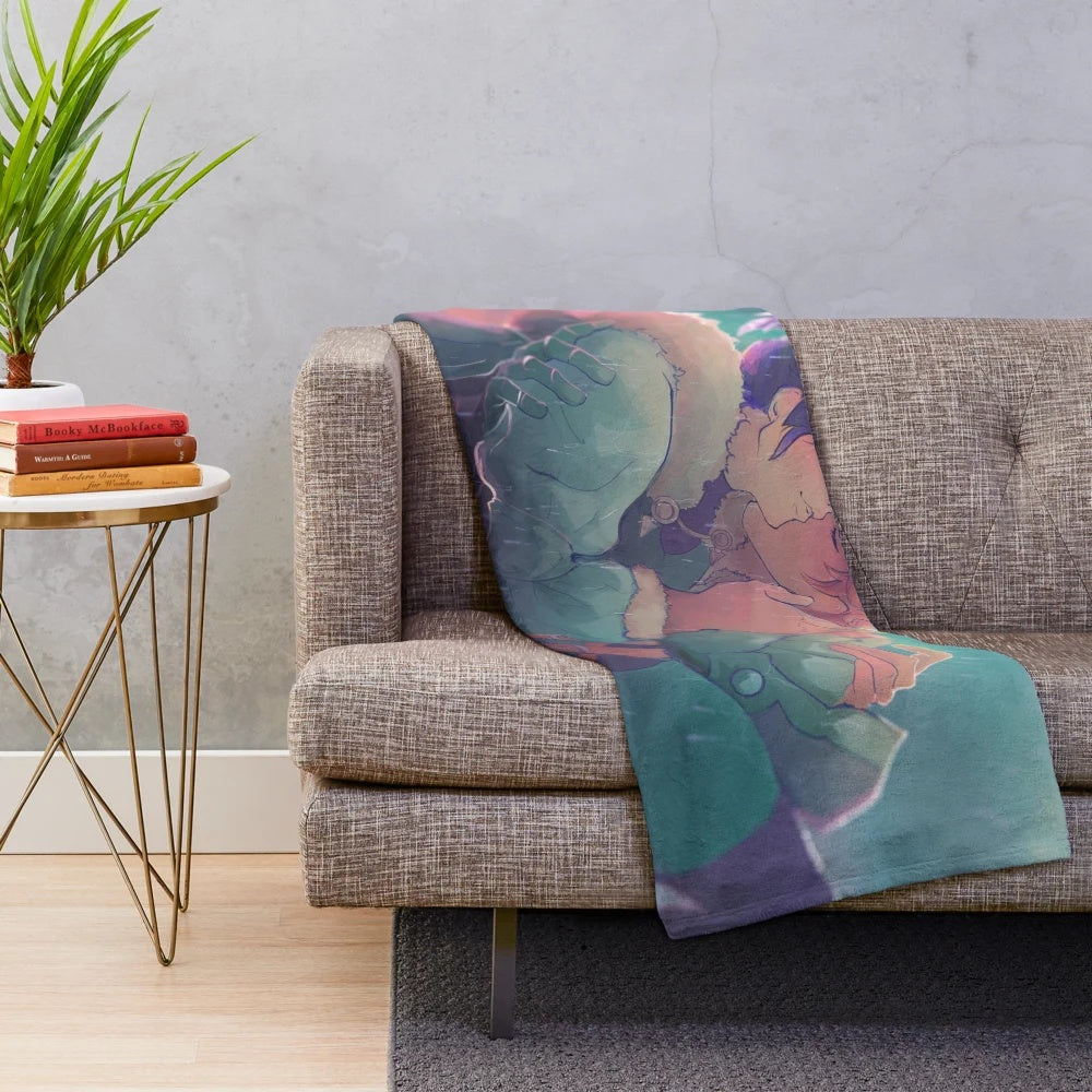 Edge of Dawn" plush blanket featuring Sylvain and Felix from Fire Emblem Three Houses