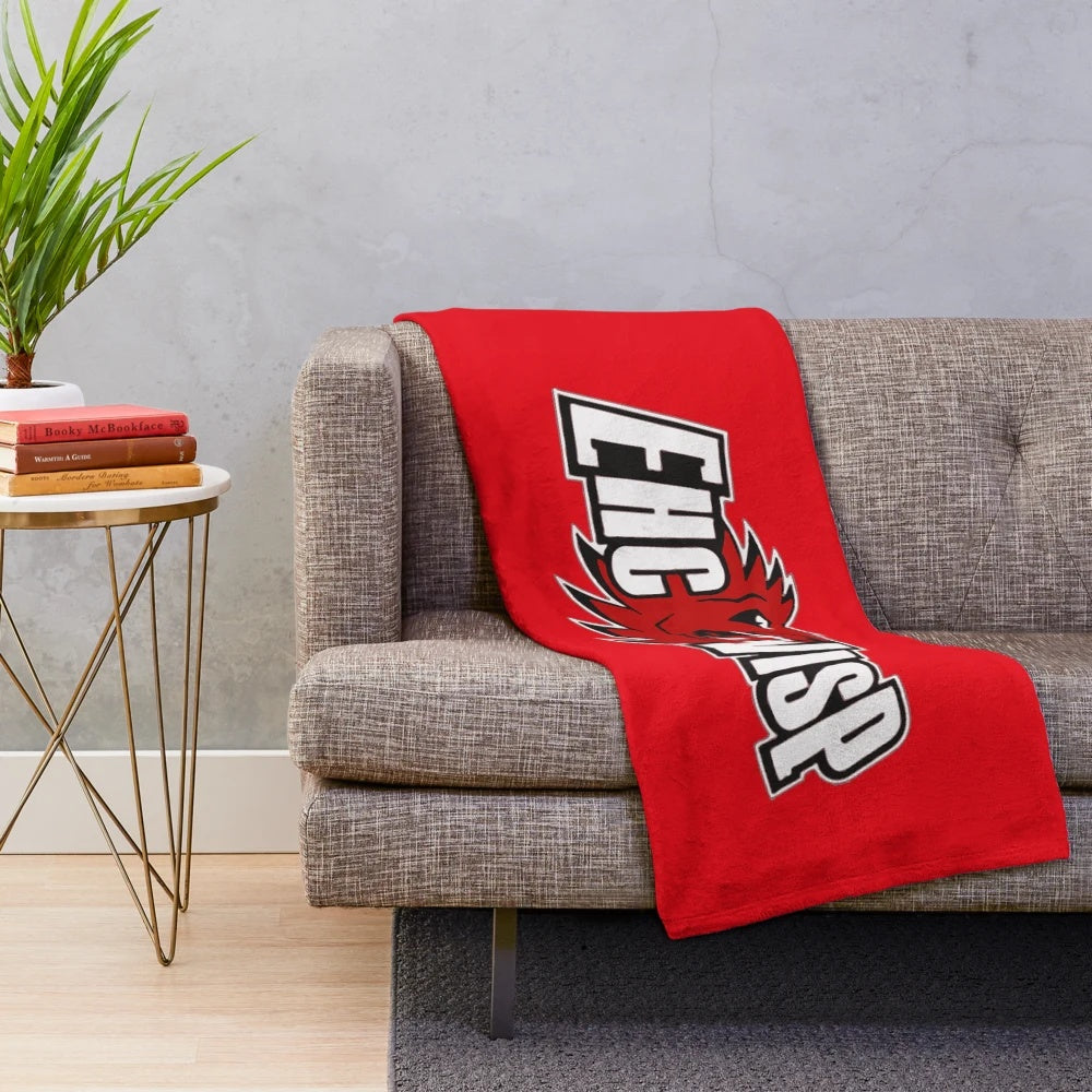 EHC Visp Plush Blanket with Ice Hockey Logo