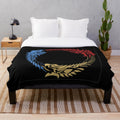 Elder Scrolls inspired plush blanket with fantasy design