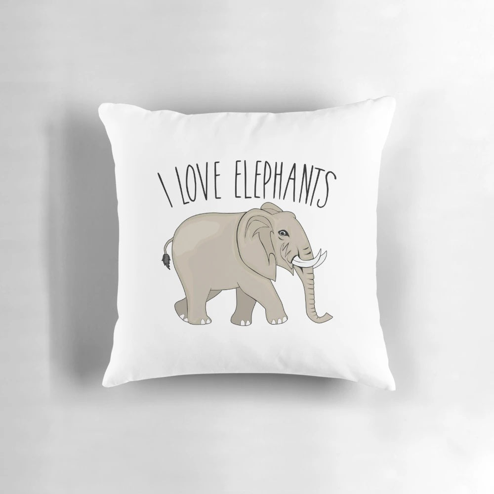 Soft, plush pillow featuring a vibrant elephant design, perfect for adding a touch of wildlife to any space.