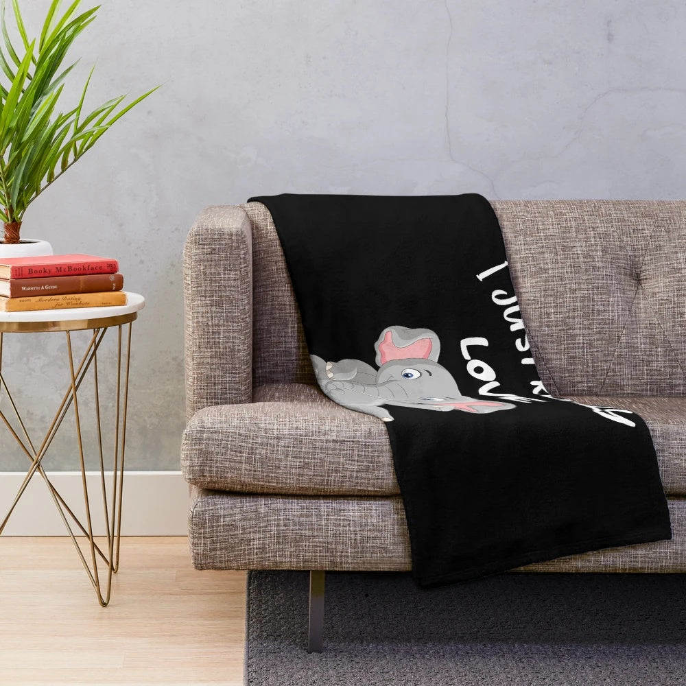 Soft and cuddly elephant plush blanket for elephant enthusiasts