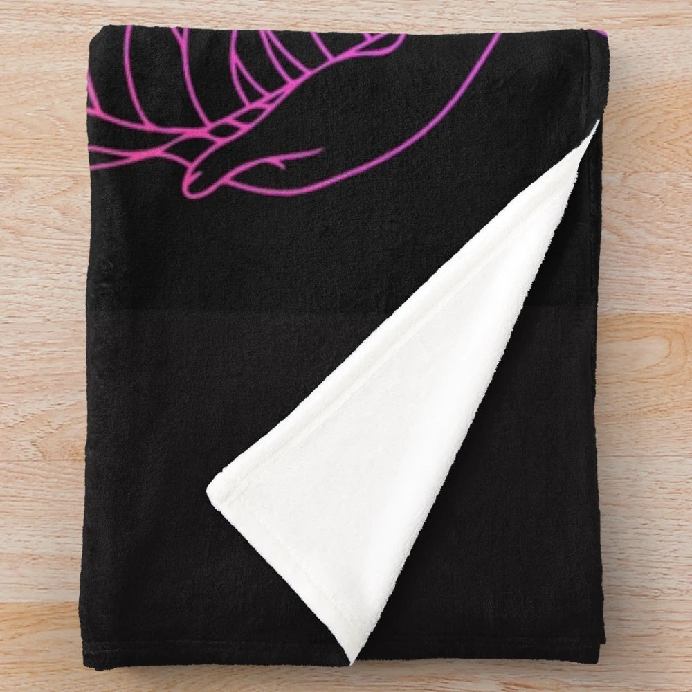 Elfen Lied inspired plush blanket with abstract purple and color design