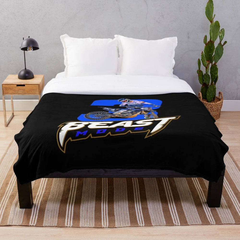 Soft and plush Eli Tomac ET3 champion motocross racing blanket