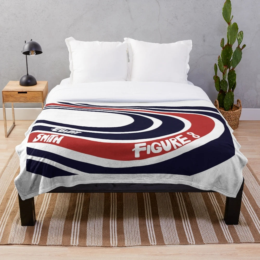 Elliott Smith Figure 8 inspired plush blanket with abstract art design