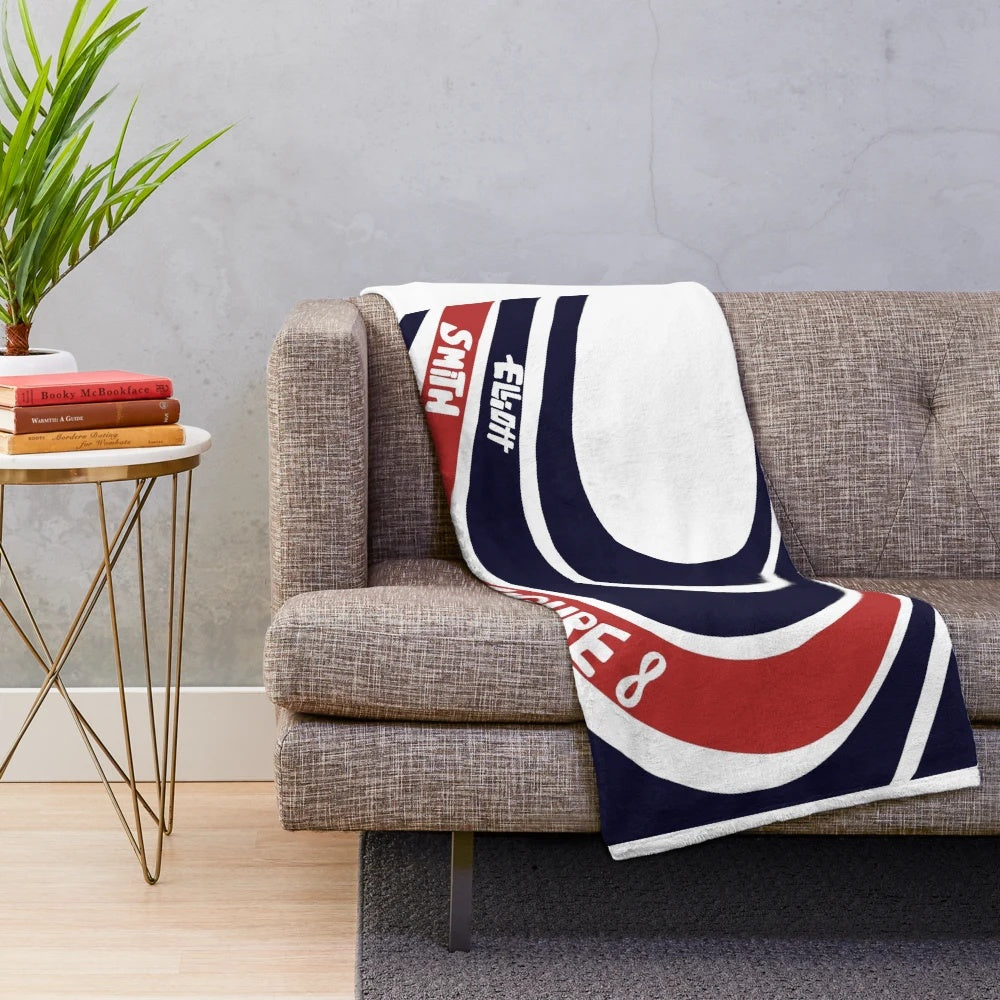 Elliott Smith Figure 8 inspired plush blanket with abstract art design