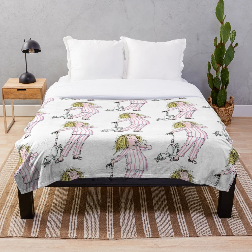 Soft and cuddly plush blanket featuring Eloise, the beloved character from the classic children's books